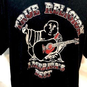 True Religion Buddha Guitar Tee Shirt